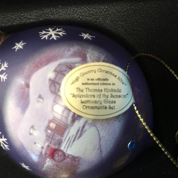 Bradford Exchange 4 Thomas Kinkade Christmas Light up luminary Ornaments NIB - Picture 10 of 10